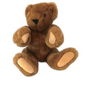 Vintage Vermont Teddy Bear Baby Gender Announcement Plush 17" Pink Dress & Bow